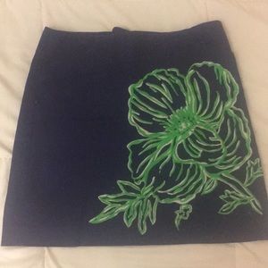 Lilly Pulitzer floral embroidered skirt!